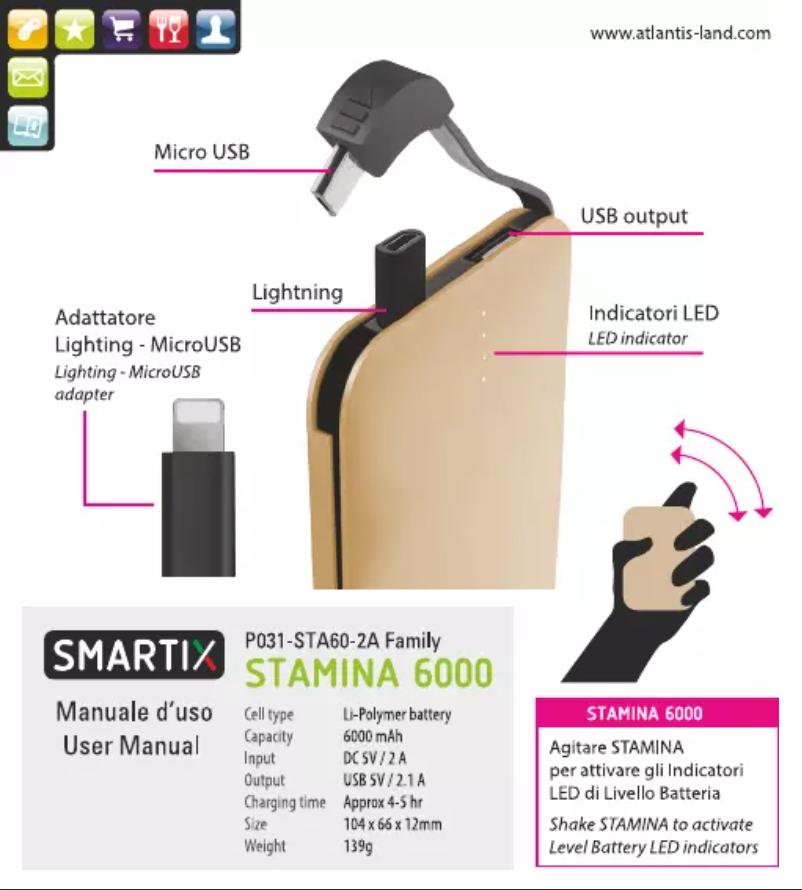 Page 1 of the manual User Manual Atlantis Land Stamina 6000
