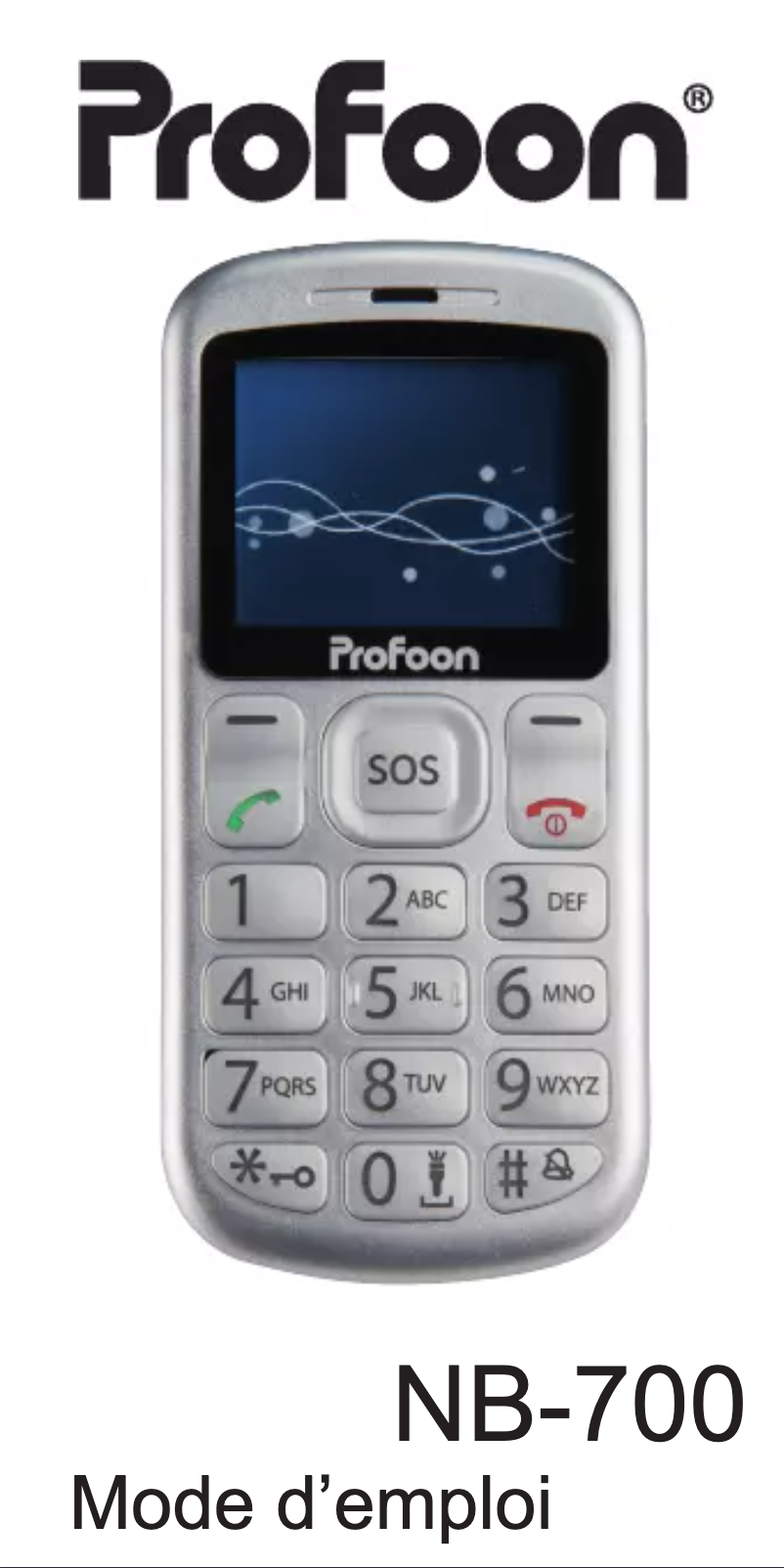 Page 1 of the manual User Manual Profoon NB-700