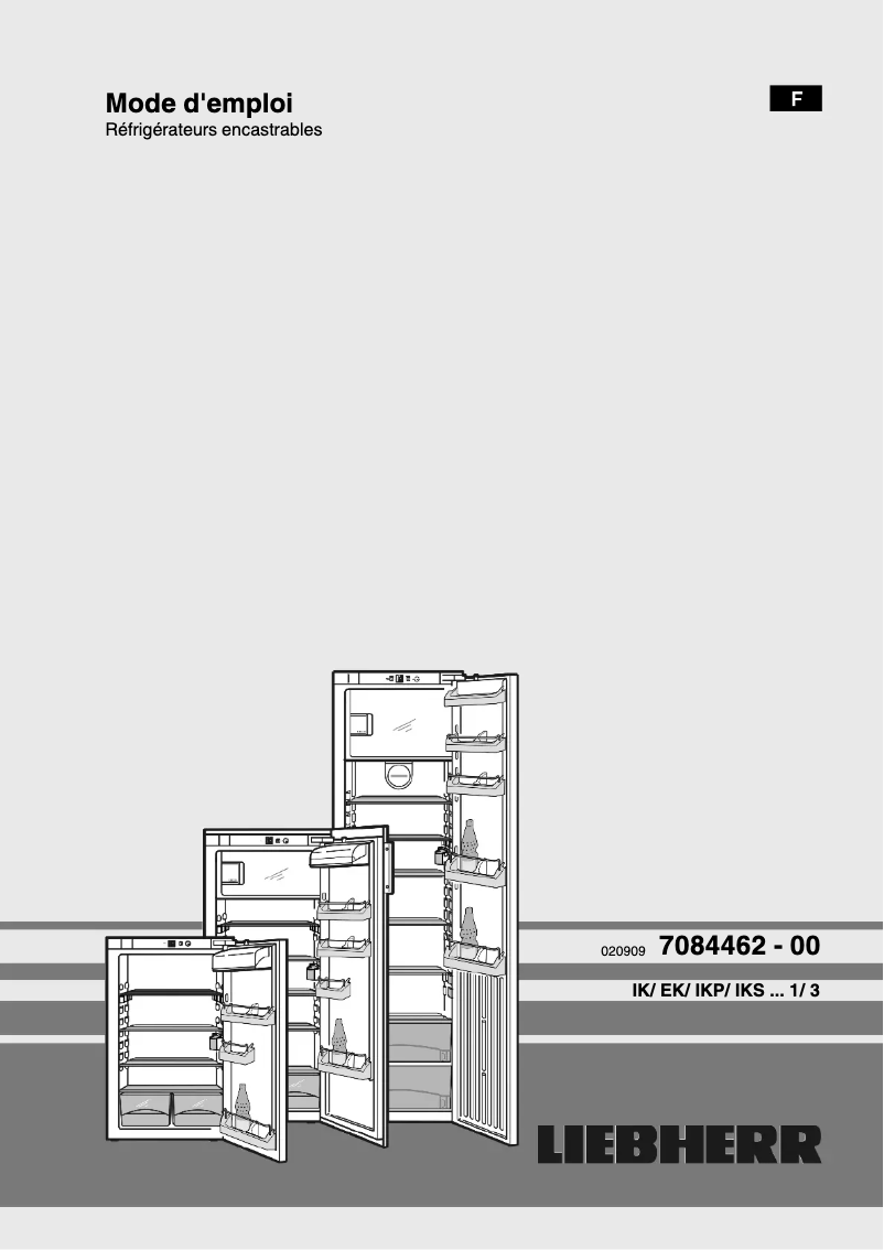 Page 1 of the manual User Manual Liebherr IK 2214 Comfort