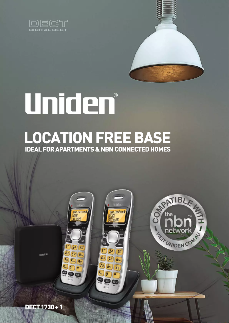 Page 1 of the manual Brochure Uniden DECT 1730