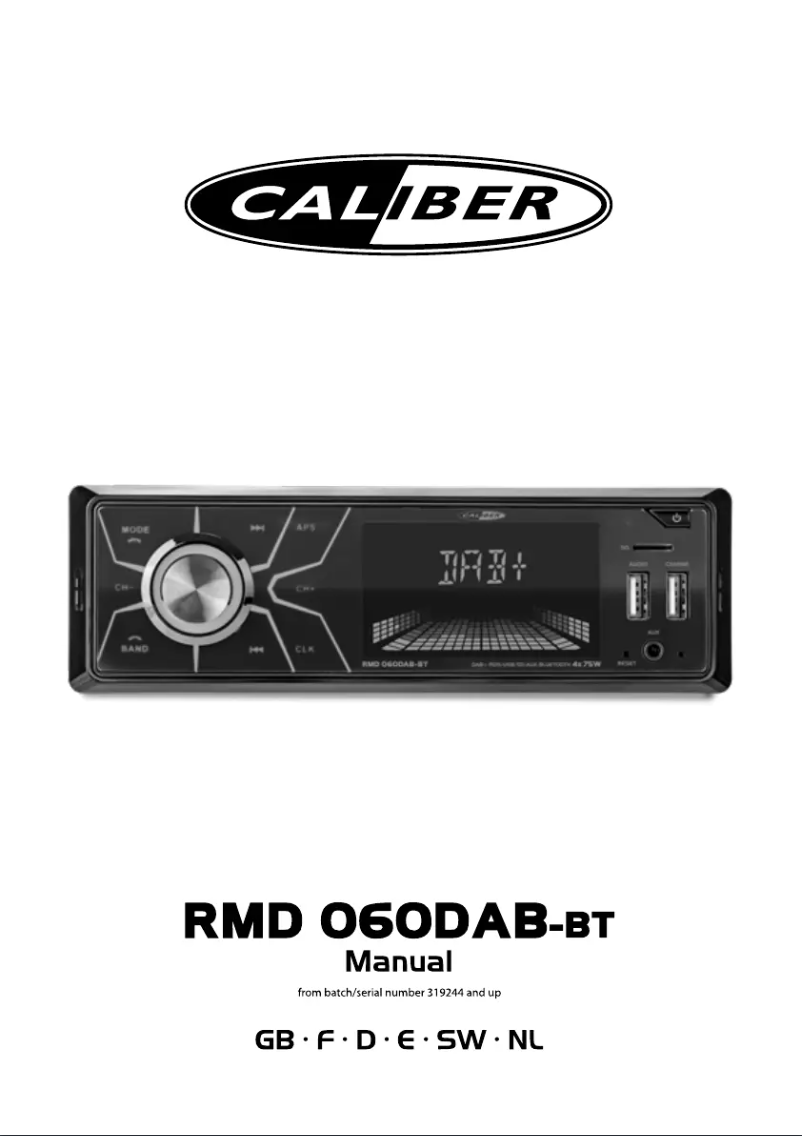 Page 1 of the manual User Manual Caliber RMD060DAB-BT
