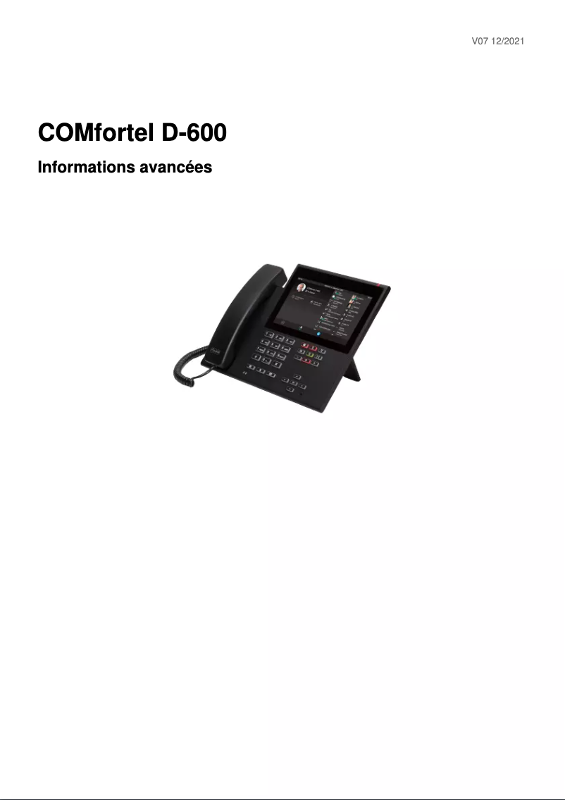 Page 1 of the manual User Manual Auerswald COMfortel D-600