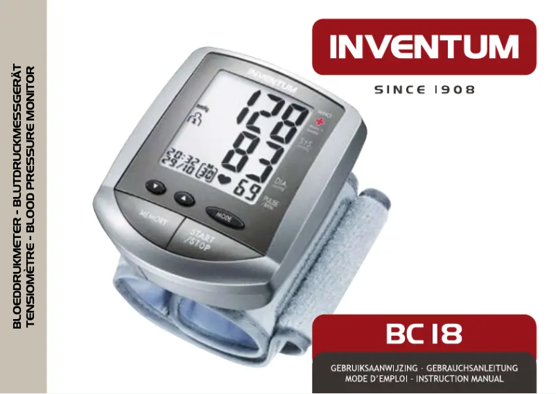 Page 1 of the manual User Manual Inventum BC18