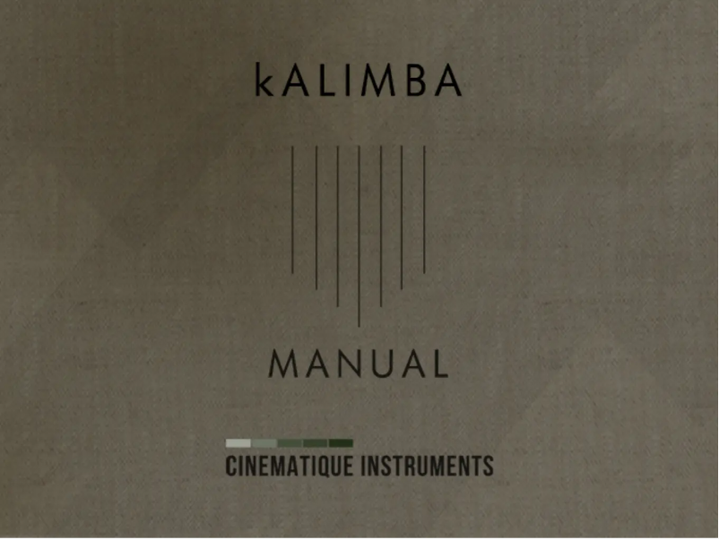 Page 1 of the manual User Manual Steinberg Kalimba