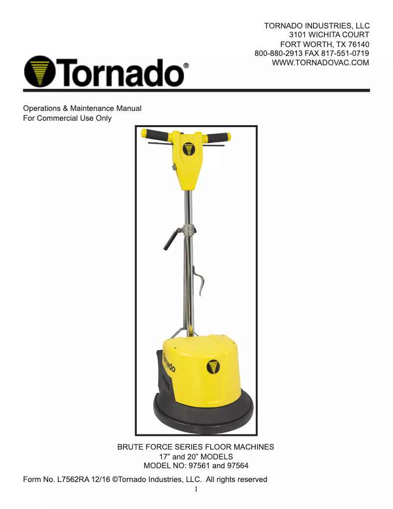 First page image of the manual for 97564