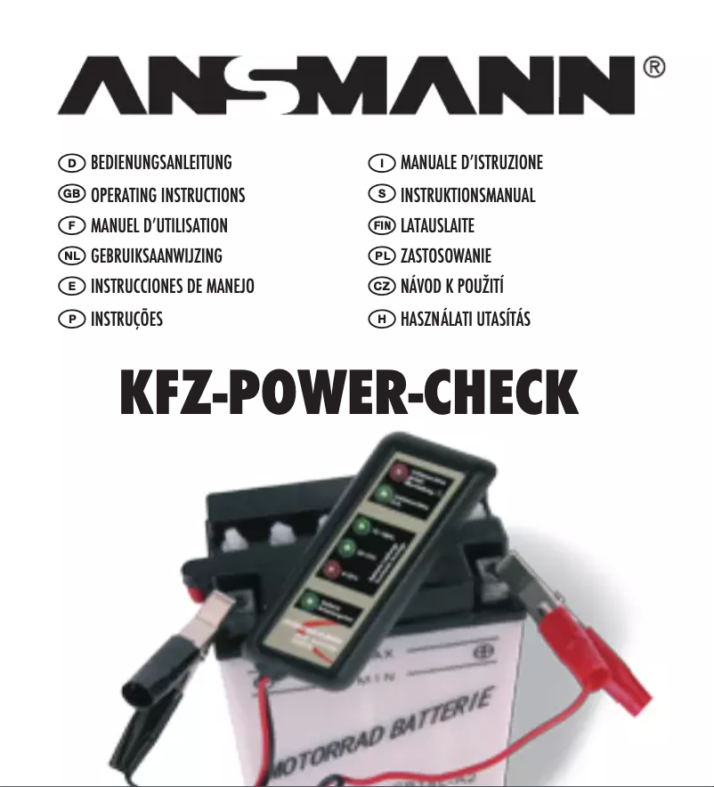 Page 1 of the manual User Manual Ansmann Vehicle power check