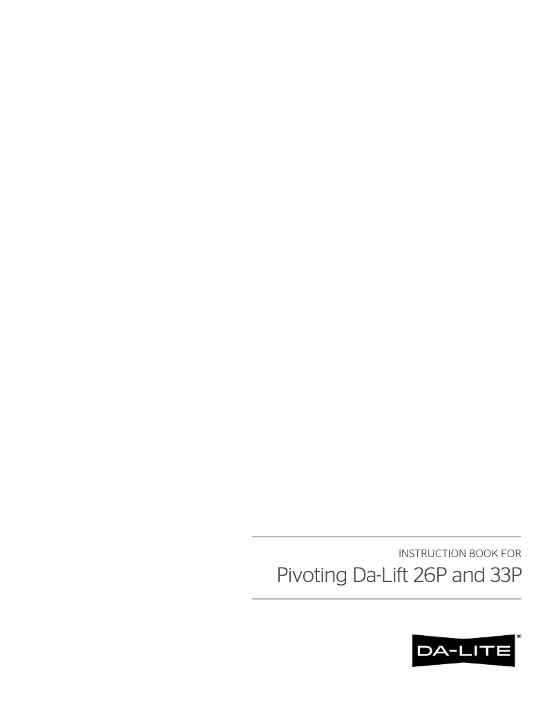 First page image of the manual for Da-Lift 33P 7467E