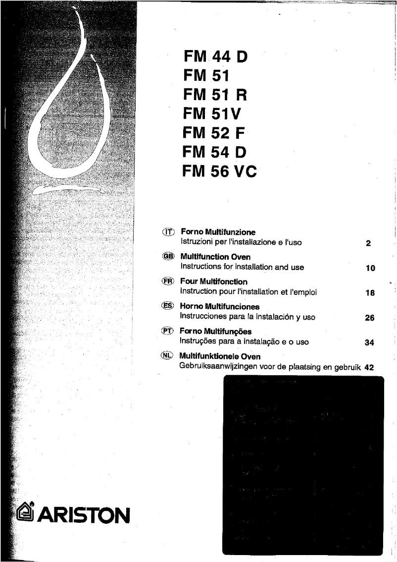 First page image of the manual for FM 52 F