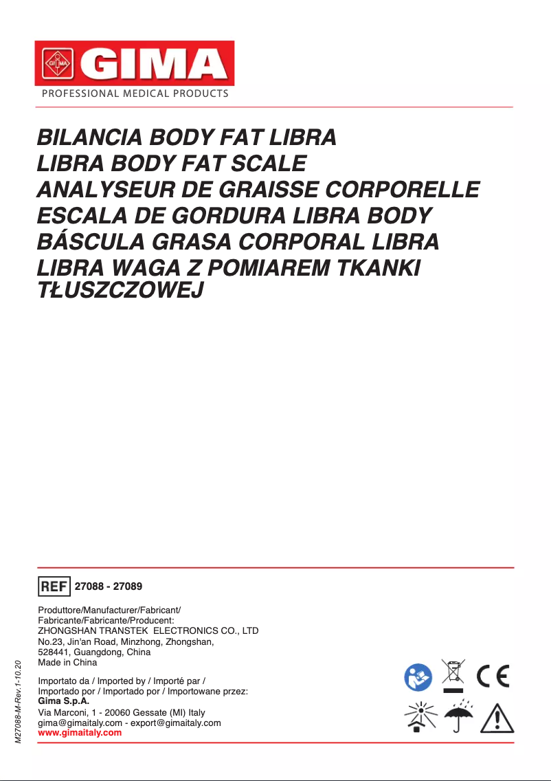 Page 1 of the manual User Manual GIMA 27089