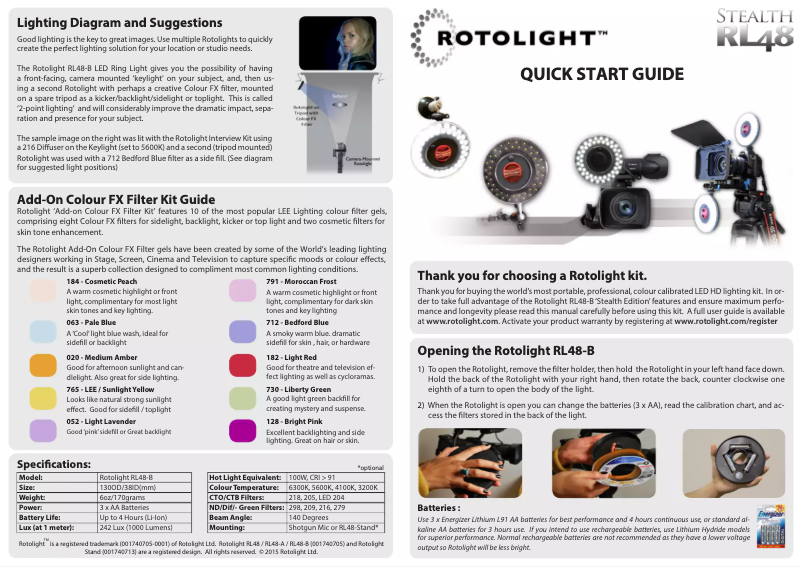 Page 1 of the manual User Manual Rotolight Stealth RL48
