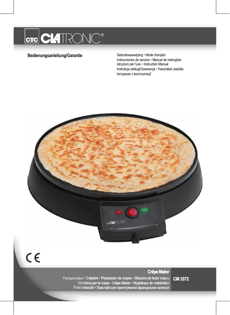 First page image of the manual for CM 3372