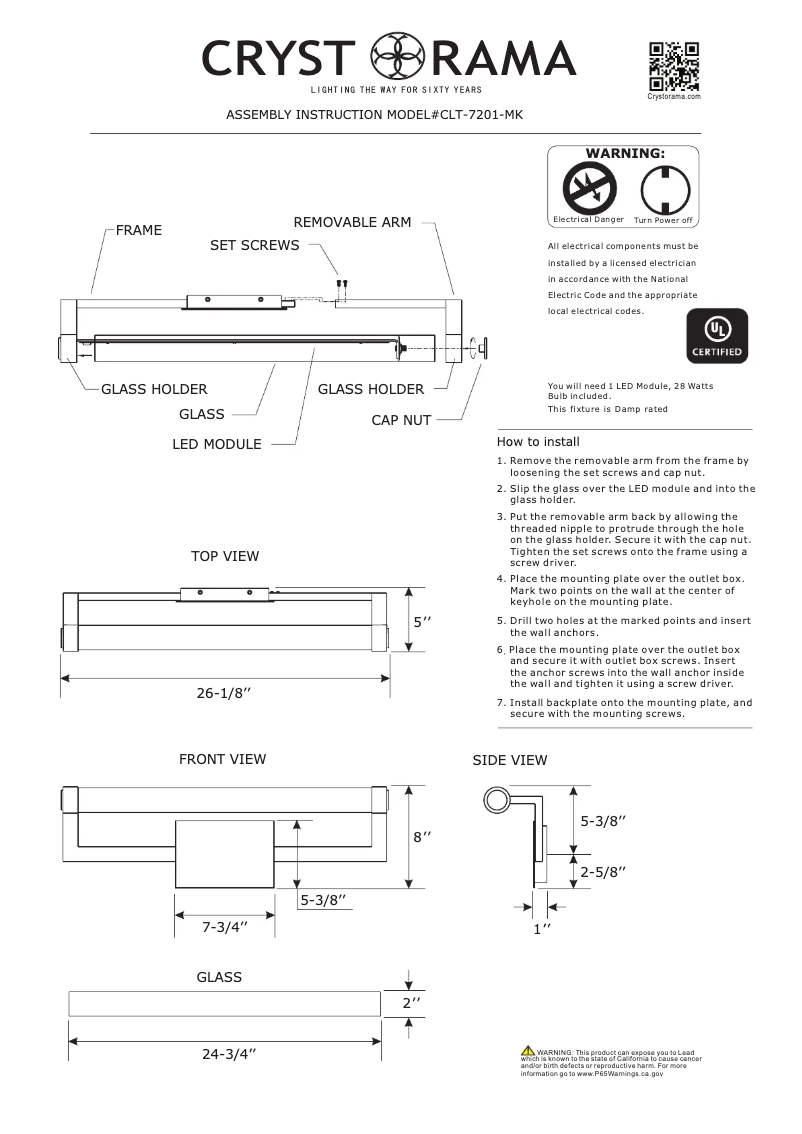 First page image of the manual for Clinton CLT-7201-MK