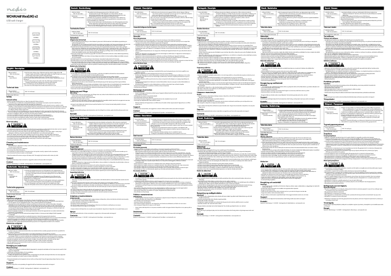 Page 1 of the manual User Manual Nedis WCHAU481ABK