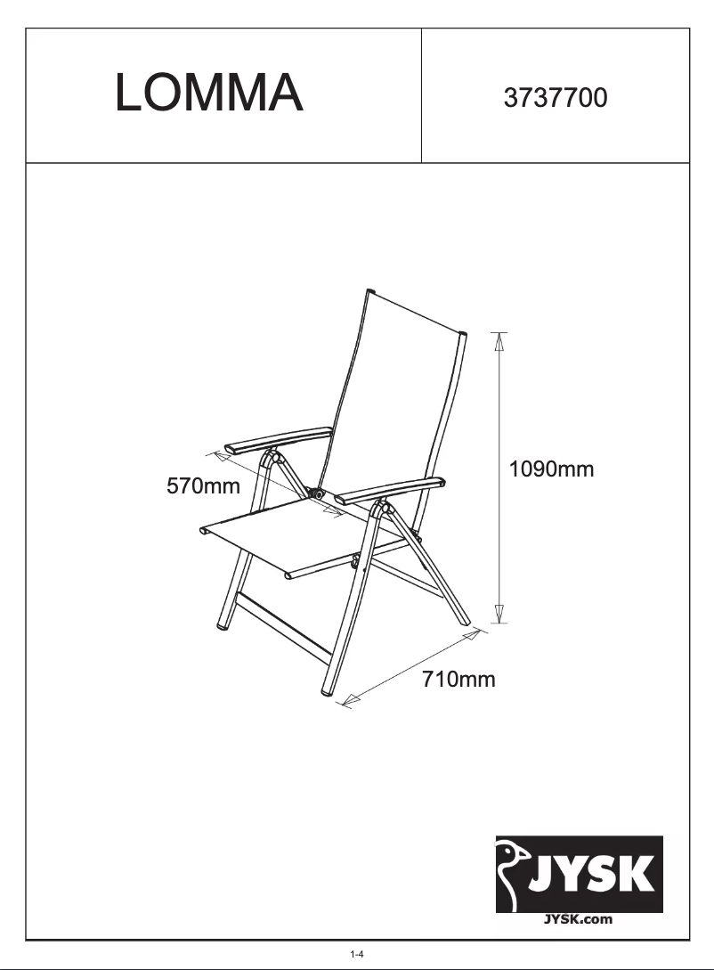 First page image of the manual for Lomma