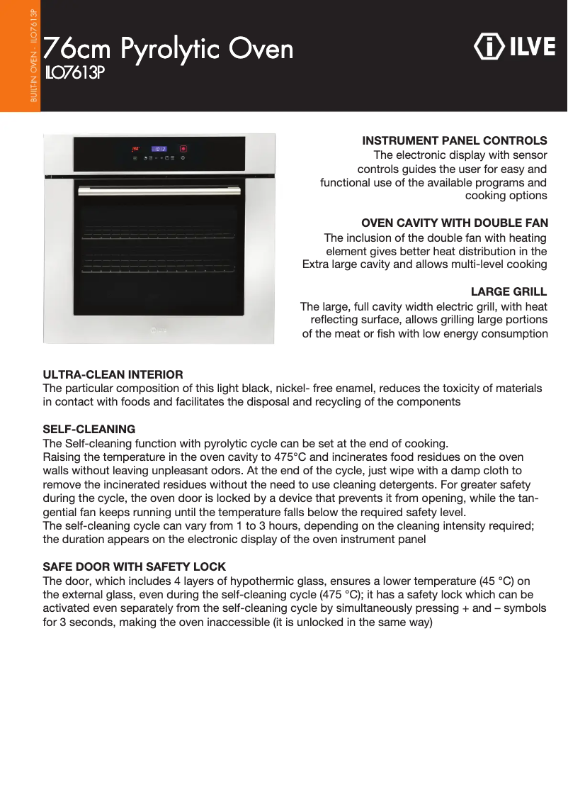 Page 1 of the manual User Manual Ilve ILO7613P