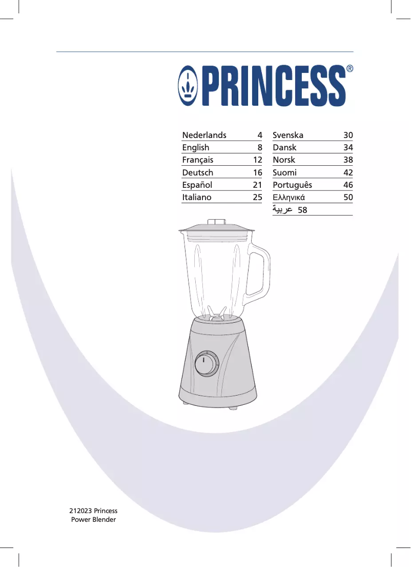 First page image of the manual for Power Blender