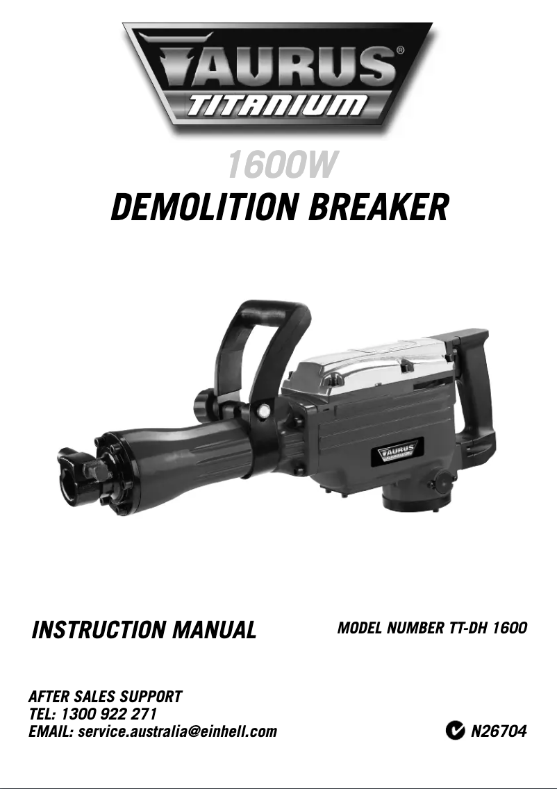 Page 1 of the manual User Manual Workzone Titanium TT-DH 1600