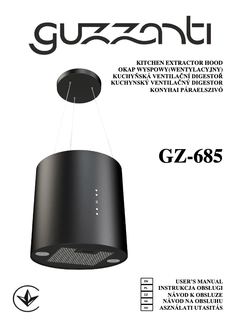 Page 1 de la notice Manuel utilisateur Guzzanti GZ 685W