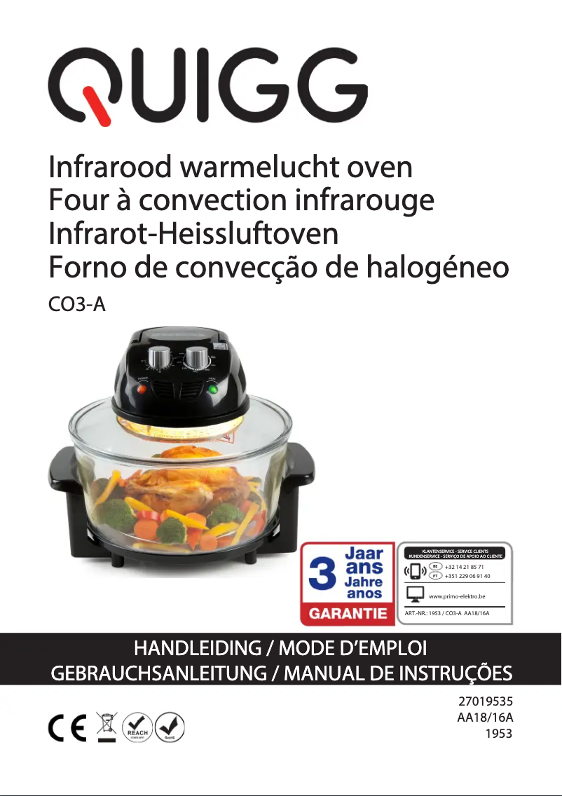 First page image of the manual for CO3