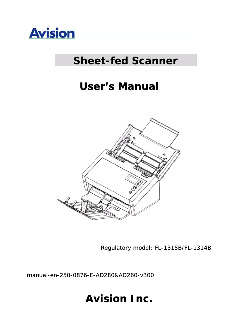 First page image of the manual for AD260