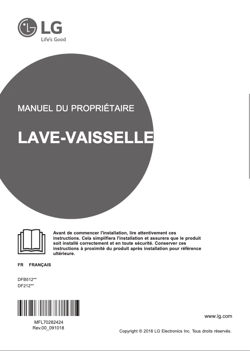 First page image of the manual for DFB512FP