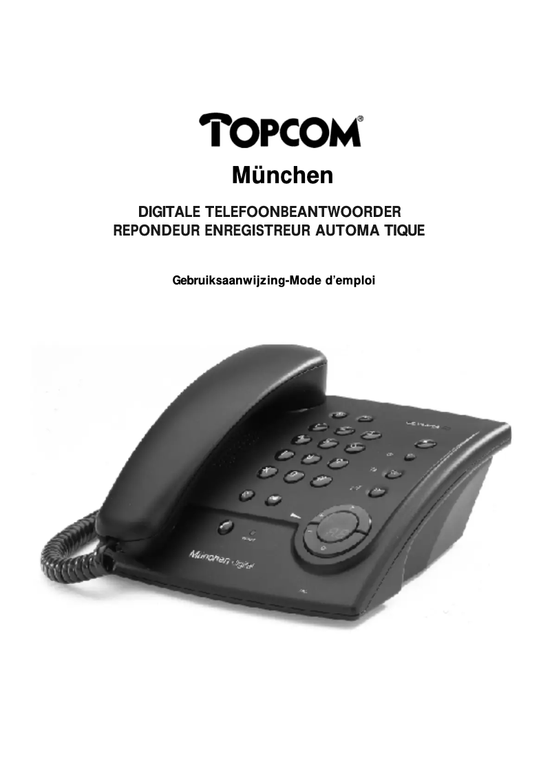 Page 1 of the manual User Manual Topcom Munchen