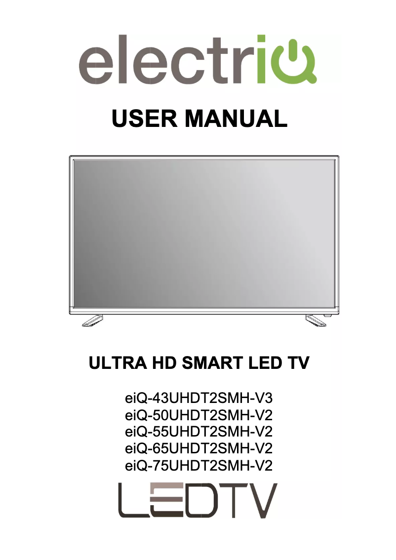 Page 1 of the manual User Manual ElectriQ eiQ-75UHDT2SMH