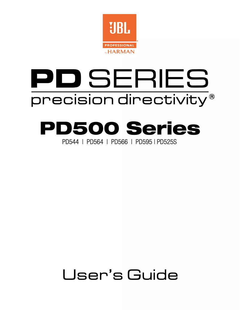 First page image of the manual for PD595