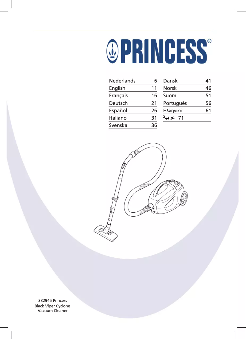 Page 1 of the manual User Manual Princess 332945 Black Viper Cyclone