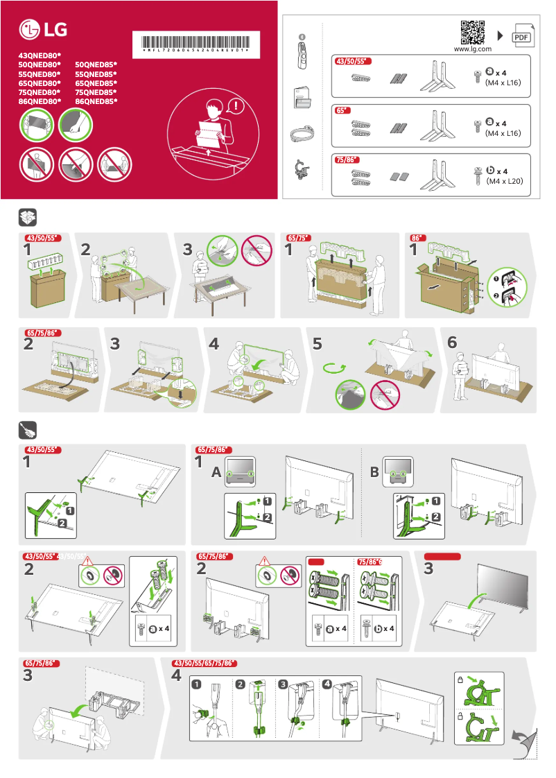 Page 1 of the manual User Manual LG 75QNED80T6A
