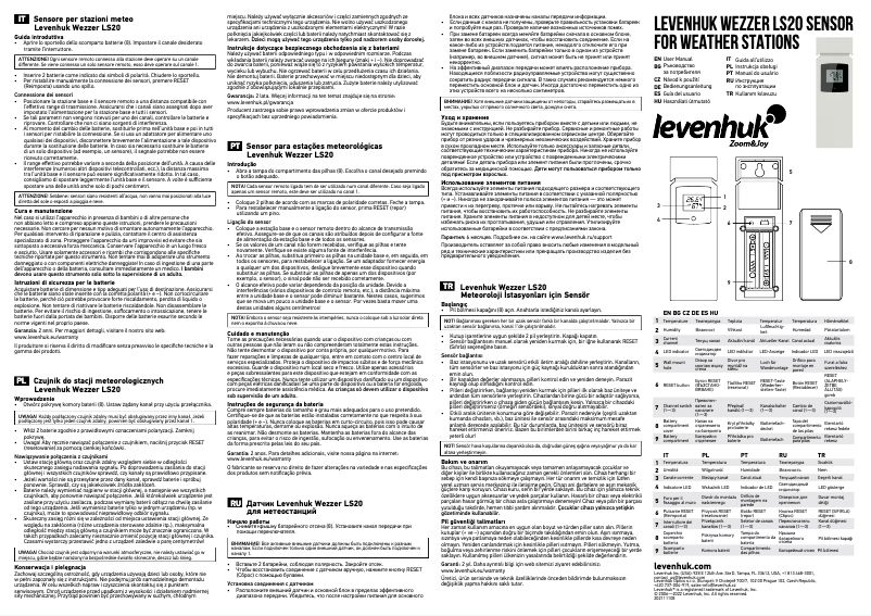 First page image of the manual for Wezzer LS20