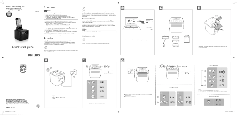 First page image of the manual for AJ3200