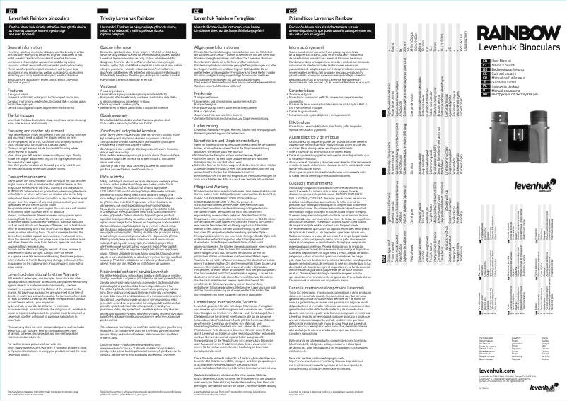 First page image of the manual for Rainbow