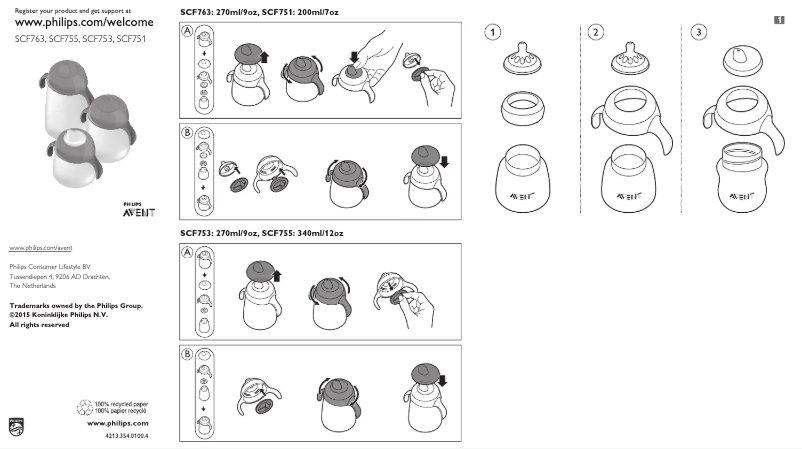 Page 1 of the manual User Manual Philips Avent SCF763