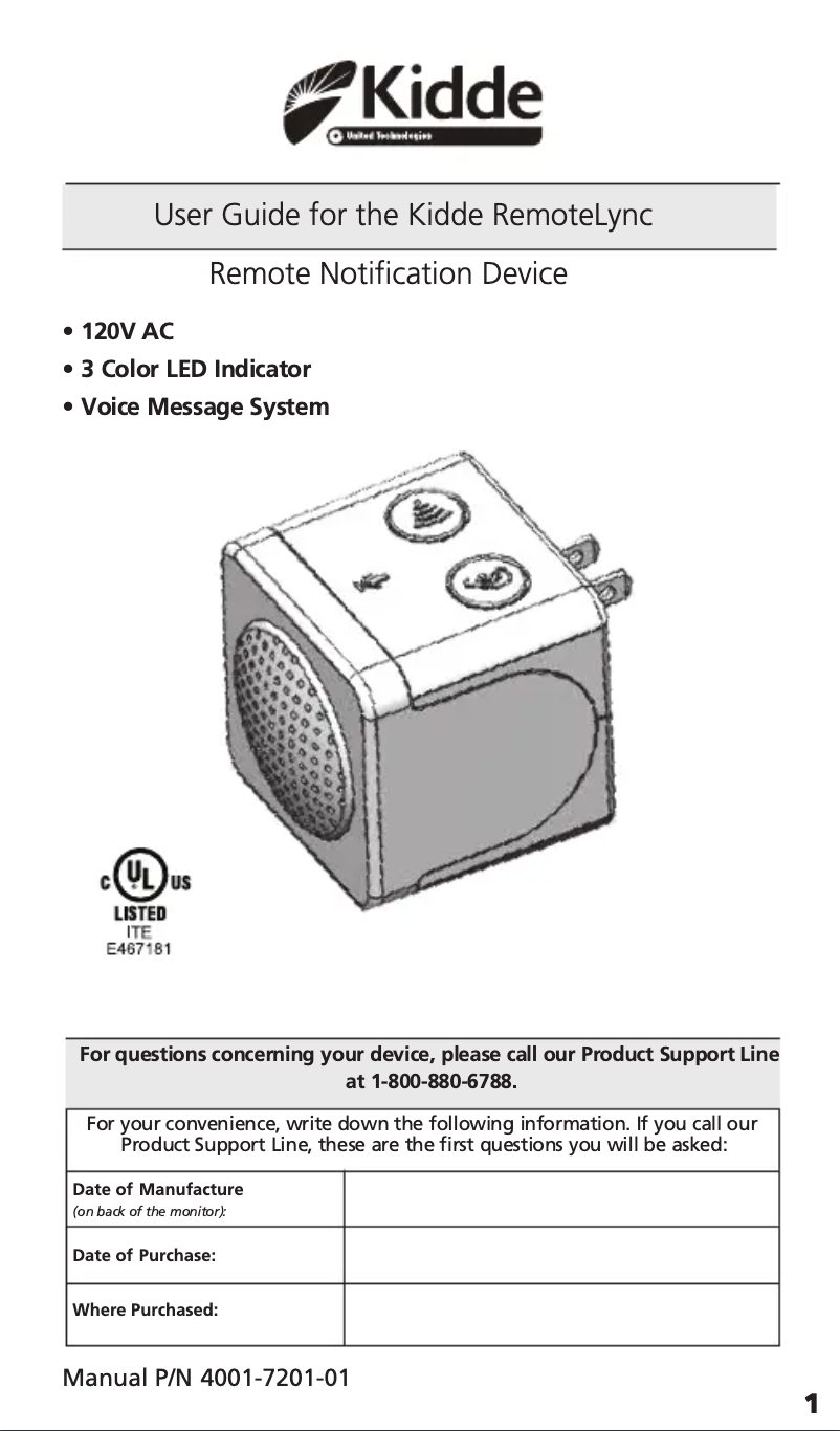 First page image of the manual for RemoteLync 21026465