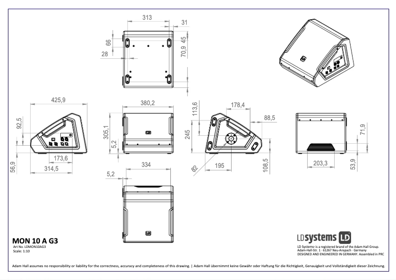 First page image of the manual for MON 10 A G3