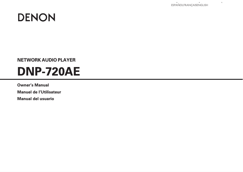Page 1 of the manual User Manual Denon DNP-720AE