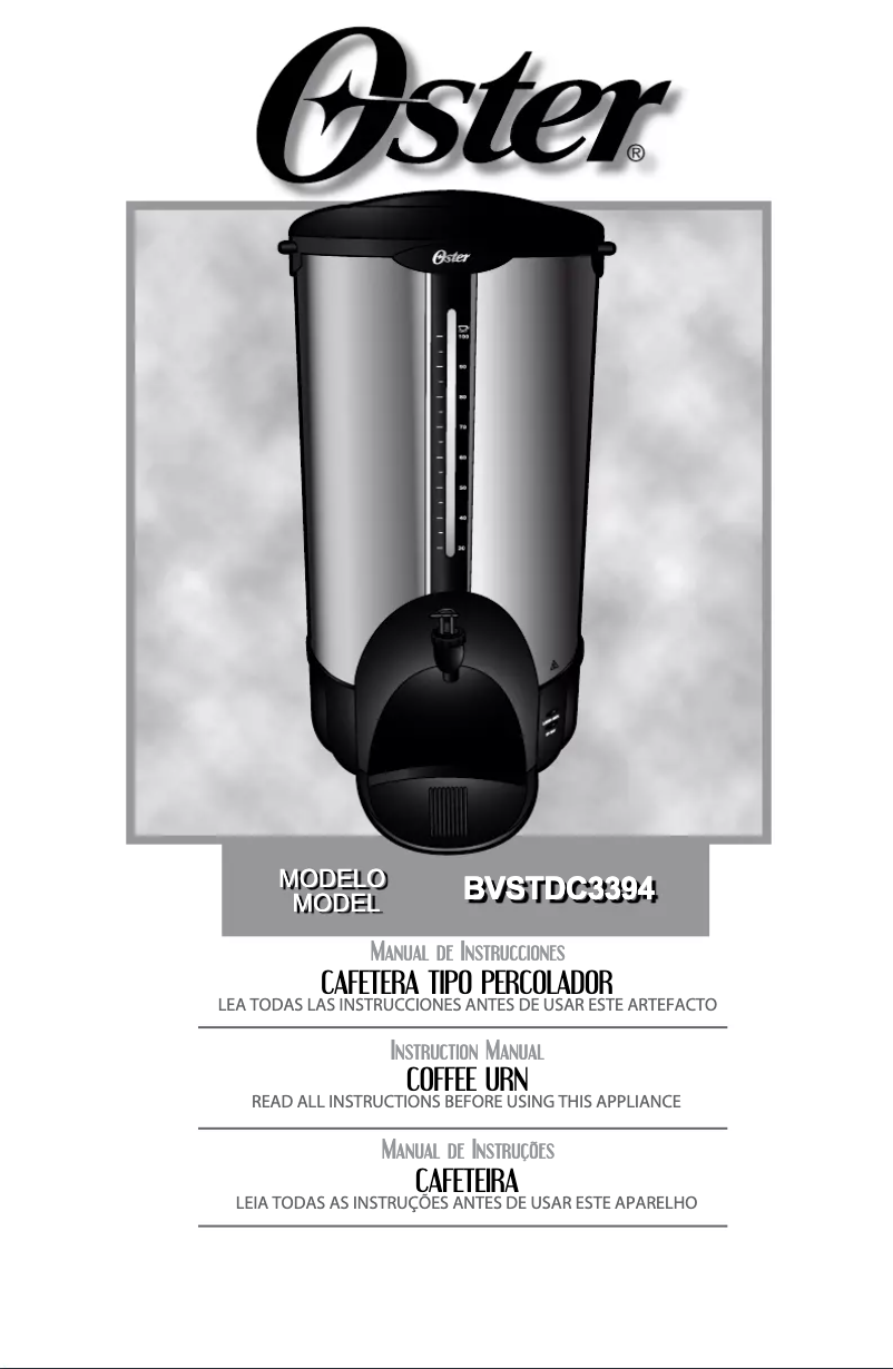 First page image of the manual for BVSTDC3394013