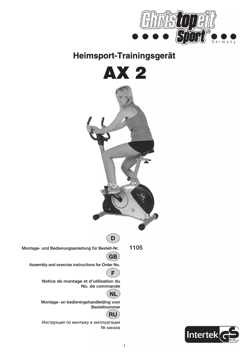 Page 1 of the manual User Manual Christopeit AX 2