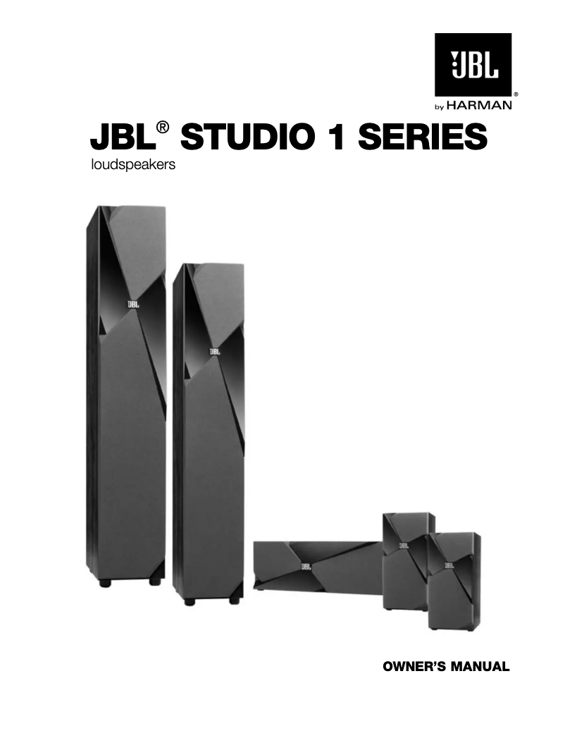Page 1 of the manual User Manual JBL Studio 1 Series