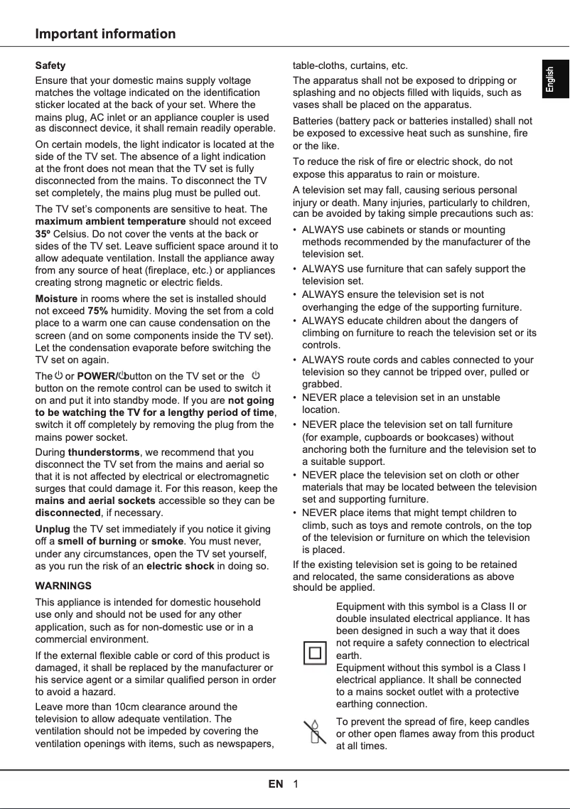 Page 1 of the manual User Manual TCL 75C745K