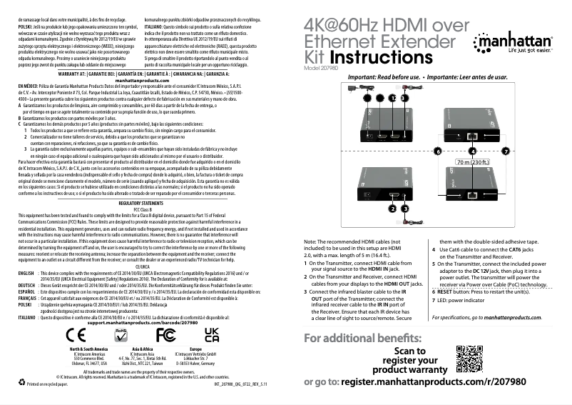 First page image of the manual for 207980