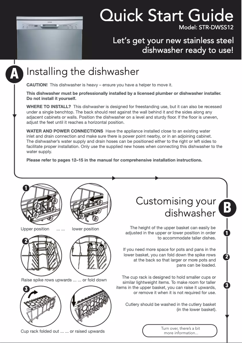 First page image of the manual for STR-DWSS14