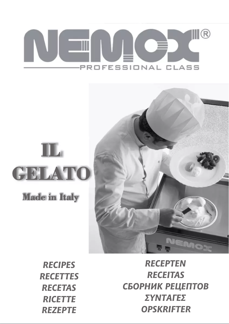 Page 1 of the manual User Manual Nemox Gelatissimo Exclusive