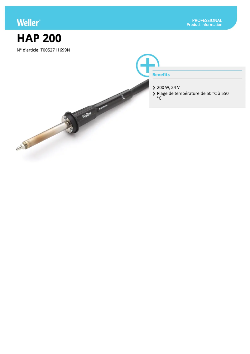 First page image of the manual for HAP 200