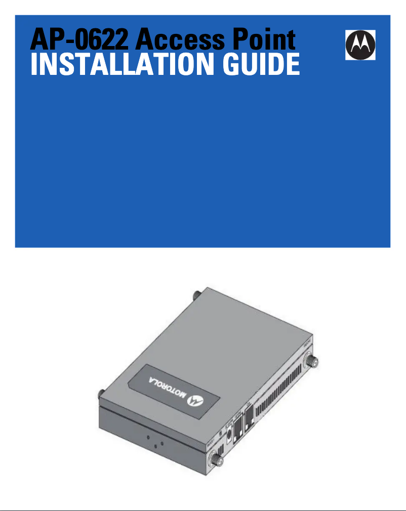 Page 1 of the manual User Manual Zebra AP-0622