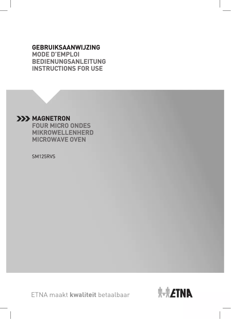 First page image of the manual for SM125RVS