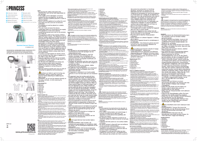 Page 1 of the manual User Manual Princess 418400