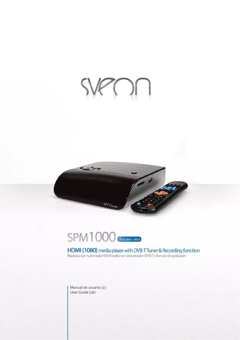 Page 1 of the manual User Manual Sveon SPM1000