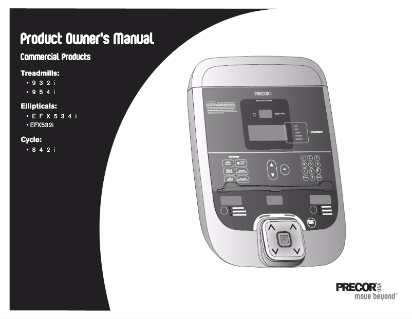 First page image of the manual for EFX532i